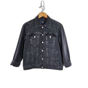 Gap Women’s Black Denim Trucker Jeans Jacket size M